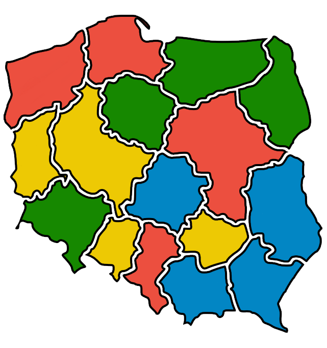 Mapa regionów handlowców Chabin